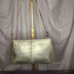 Vintage Micheal Kros Silver Studded Shoulder Bag